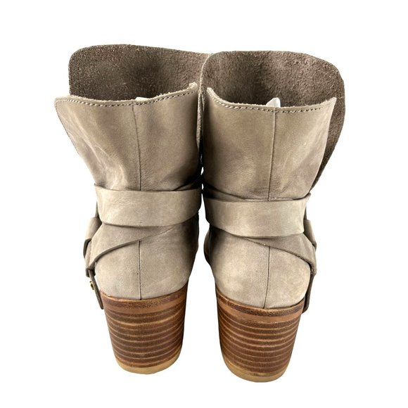 UGG Elora Sahara Grey Suede Leather Ankle Boots, Women's Size 10 - Picture 9 of 16